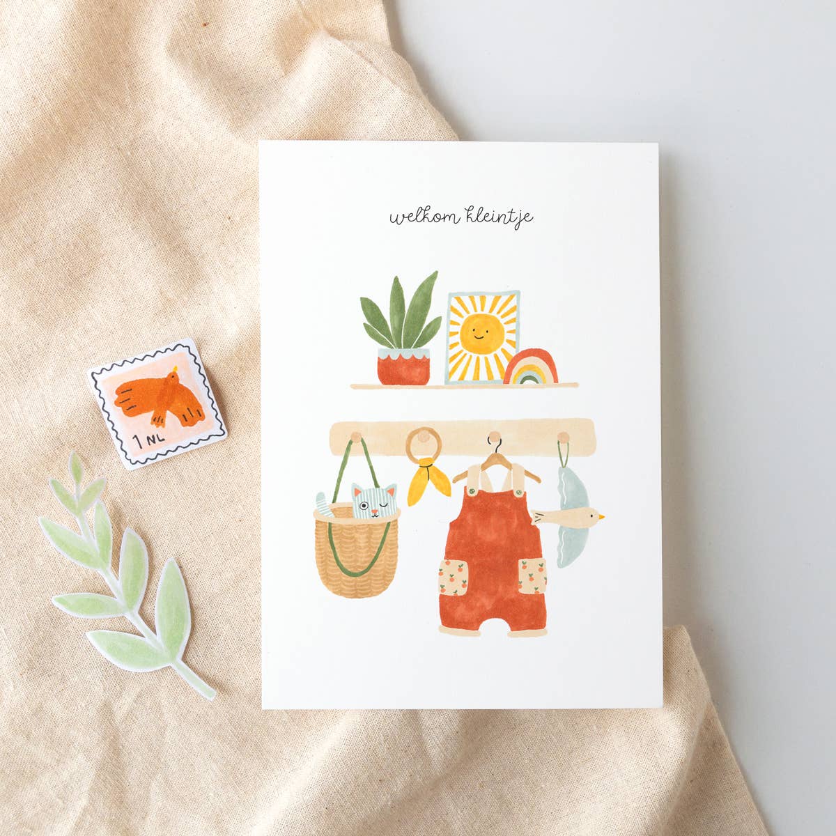 Sun baby card - Welcome little one: Dutch