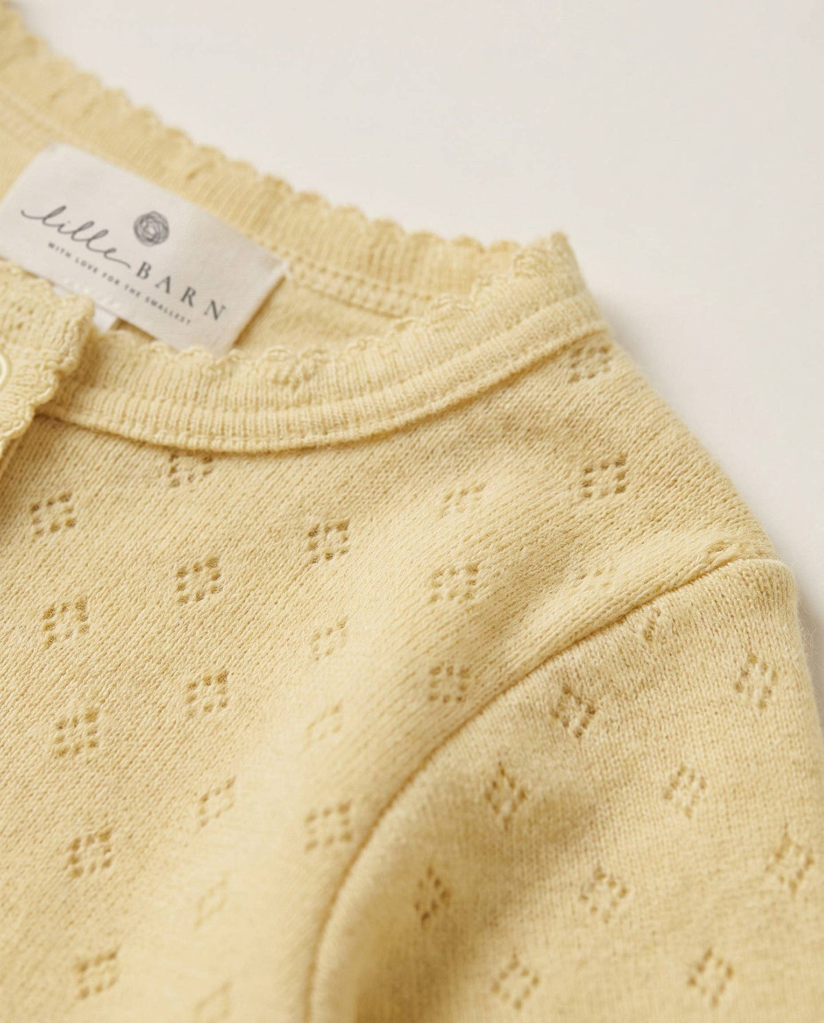 Wool box romper pointelle - merino wool - Dusty Yellow: 56