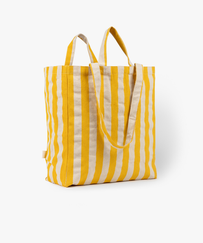 STRIPED GREEN TOTE BAG