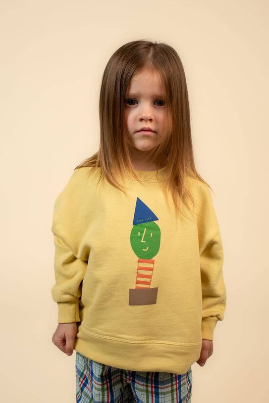 STACKED POTATO SWEATSHIRT: Yellow / 1-2Y
