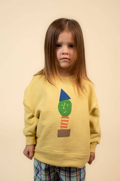 STACKED POTATO SWEATSHIRT: Yellow / 5-6Y