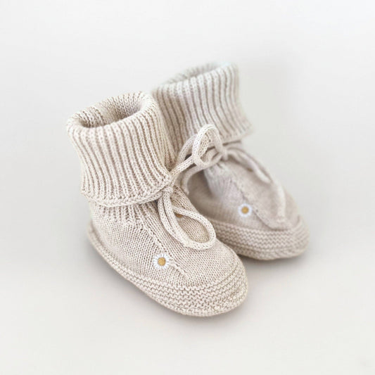 BOOTIES - Daisy Bloom: 0-3 months