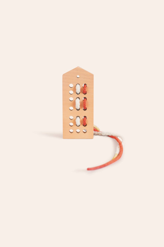 Lacing Wooden Toy. House terra