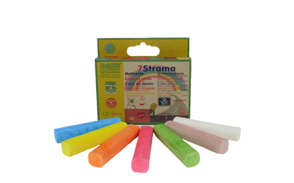 Street crayon, cardboard case, square - 7 colors