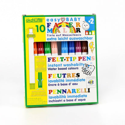 Easy Baby fibre pen, 5 mm, easy to wash out - 10 colours