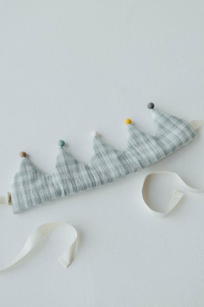 TISU children's crown, Gingham collection: Pink Gingham