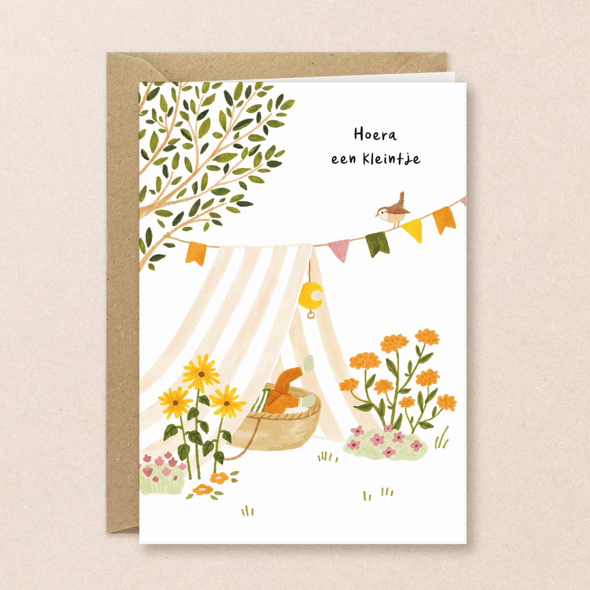 Baby card garden - Hello little one: English