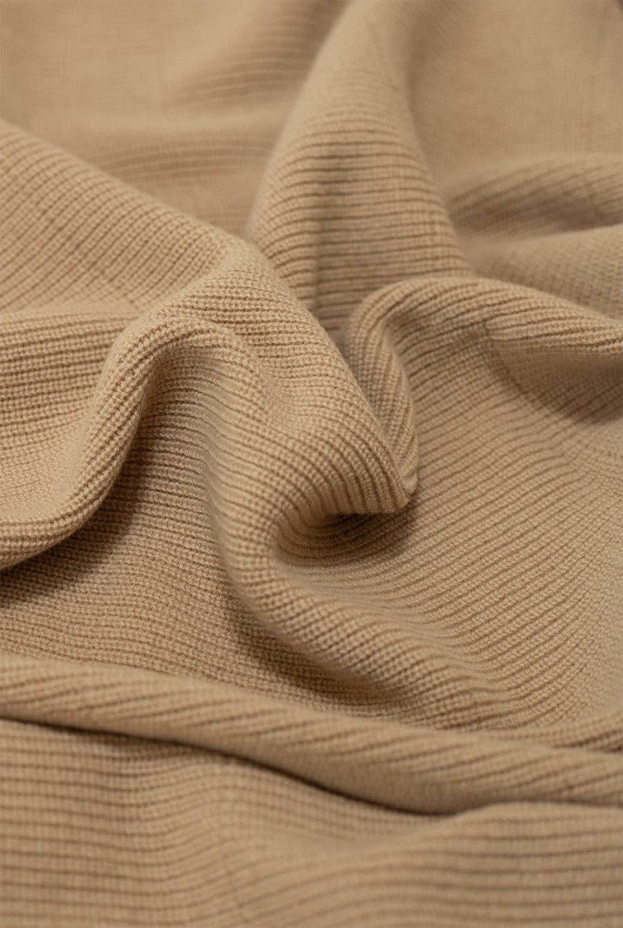 Wool Baby / Children's Knitted Blanket - Merino Wool - Biscotti: 70 x 95cm