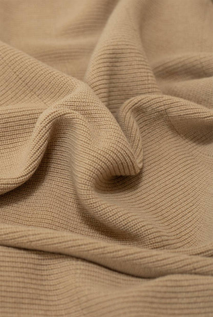 Wool Baby / Children's Knitted Blanket - Merino Wool - Biscotti: 70 x 95cm