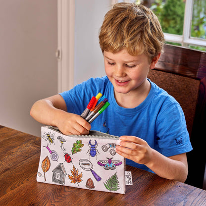 Woodland Colour-In Pencil Case with Washable Pens
