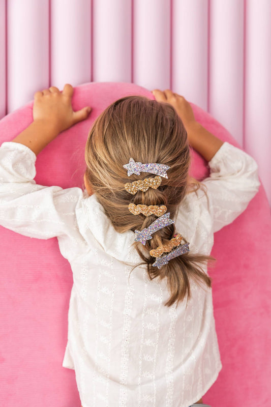 3 Hearts Hair Clip - Gold