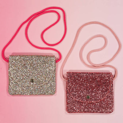 RASPBERRY GLITTER HANDBAG