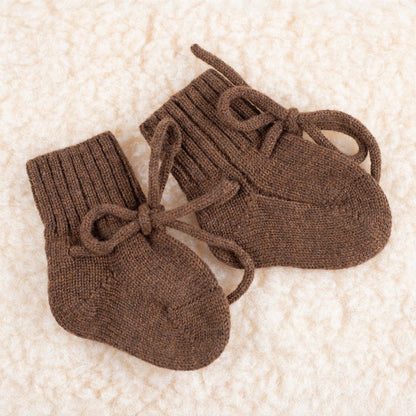 Wollen Baby Socks / Newborn Socks - Merino Wool - Brunette